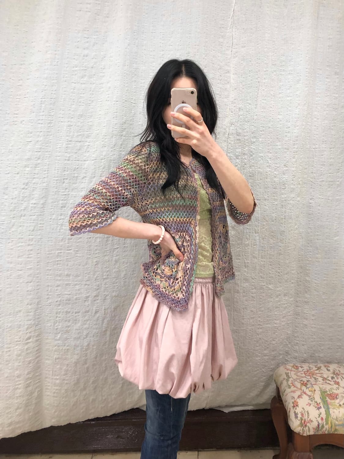 Flower point crochet cardigan 상품이미지6