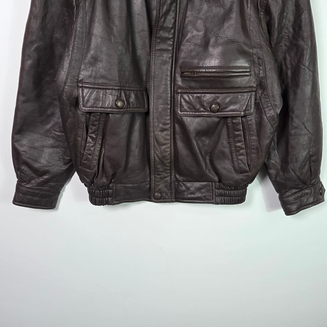 MIND 양가죽 퍼카라 가죽점퍼 S 상품이미지4