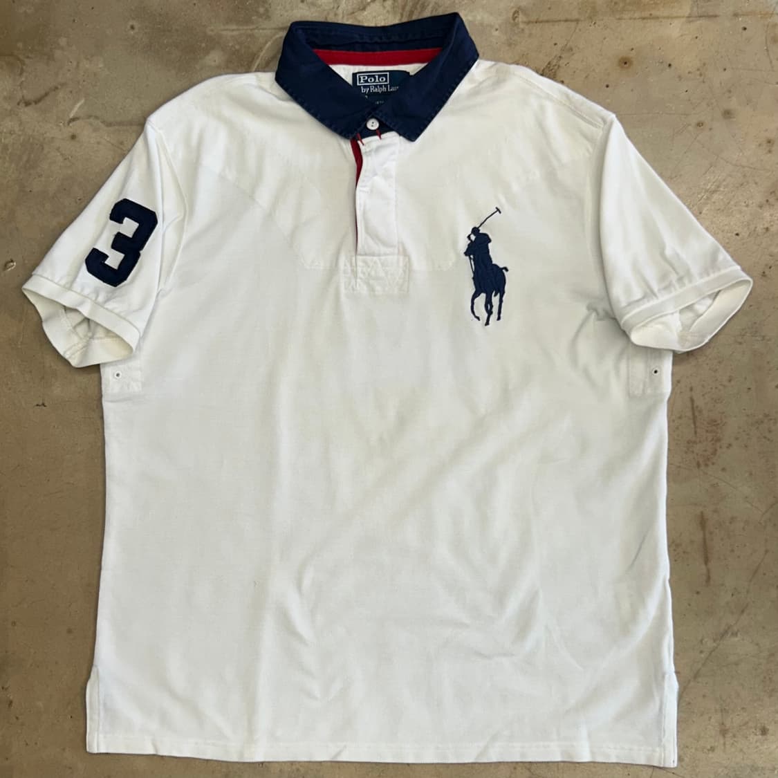 🫶🏻 폴로랄프로렌 빅포니 Navy 카라 White 반팔티 🫶🏻 상품이미지1