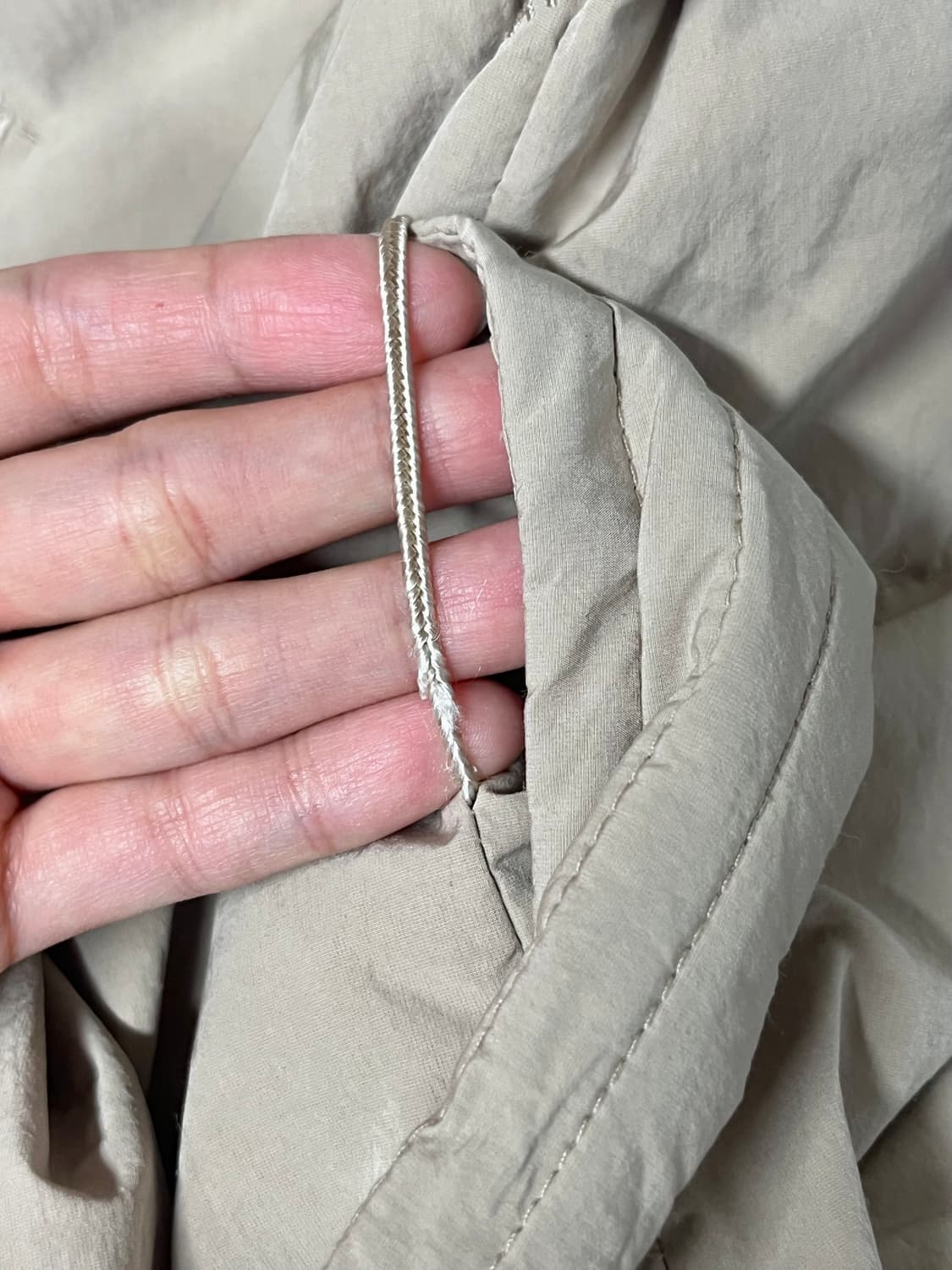 55) 듀엘 DEWL 니트 카라 구스다운 패딩 베이지 상품이미지9