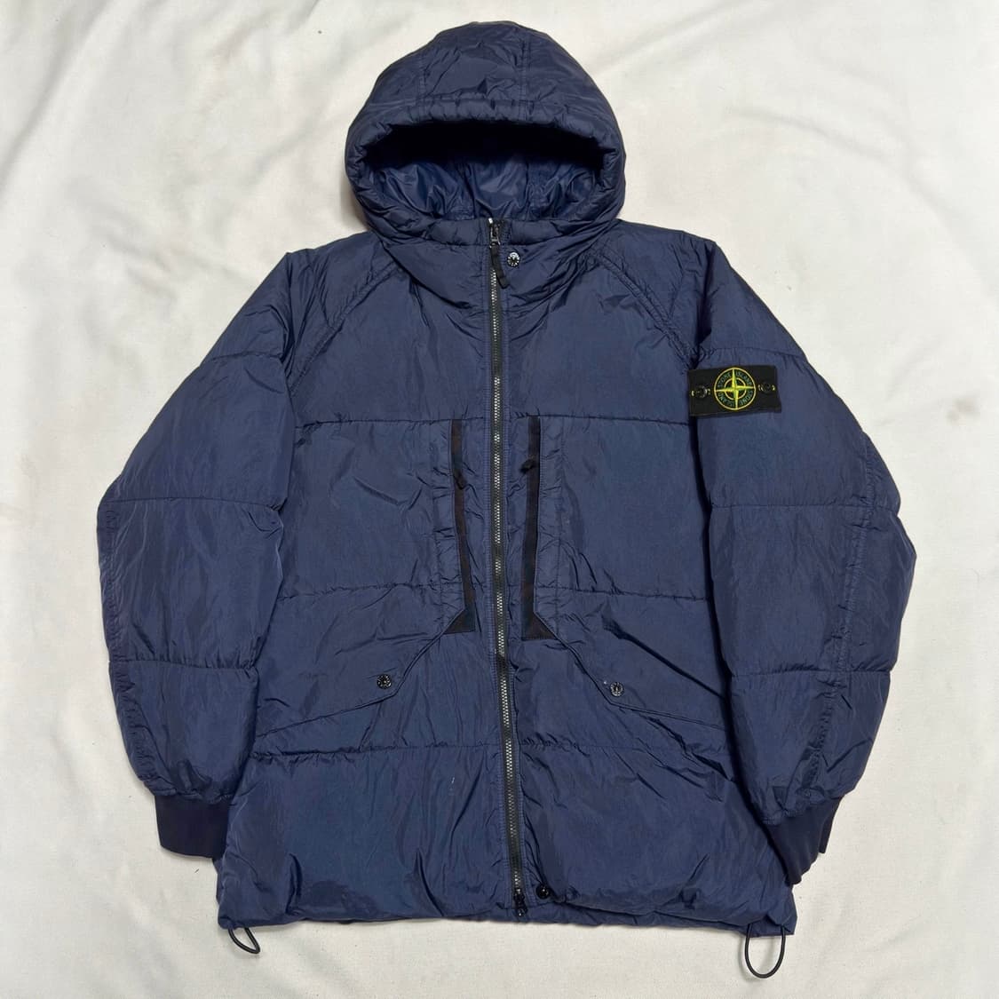 XXL 스톤아일랜드 패치와펜 가먼트 크링크랩스 다운 네이비 패딩 상품이미지2