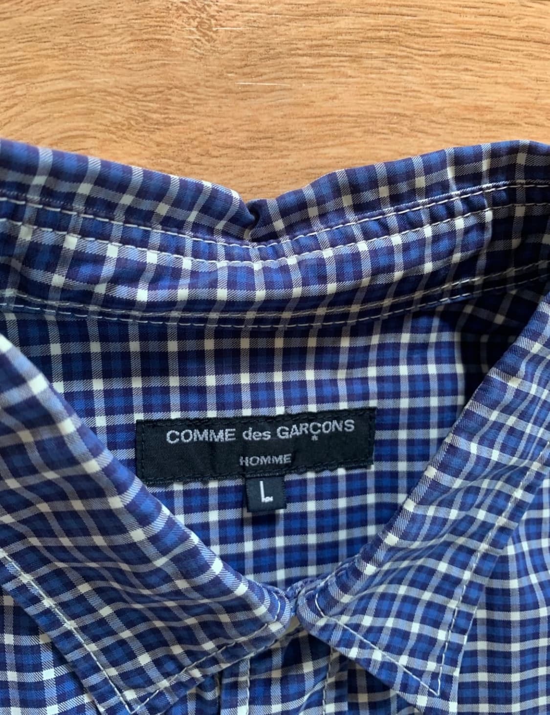 [L] 꼼데가르송 옴므 체크 셔츠 상품이미지2