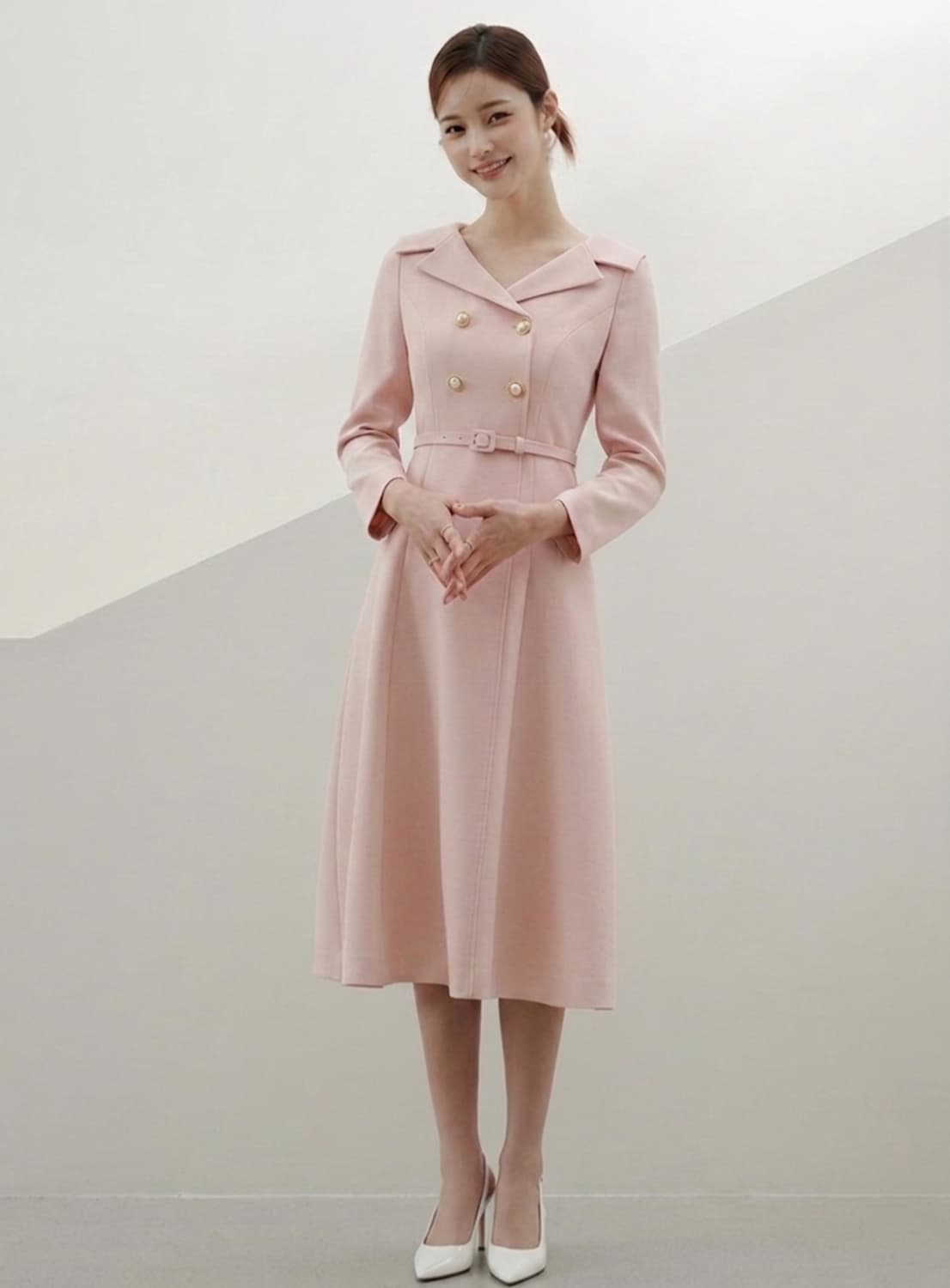 잇미샤 벨티드 페미닌 원피스 55사이즈 상품이미지1