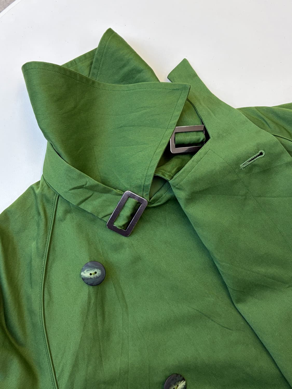  이세이미야케 80s 그린 크롭드 벨티드 자켓 상품이미지4