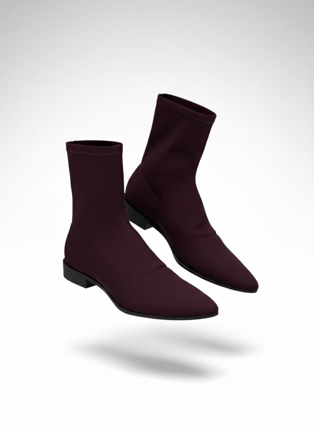 자라 255 독특한 부츠 사용감 없음 버건디 색상 상품이미지1