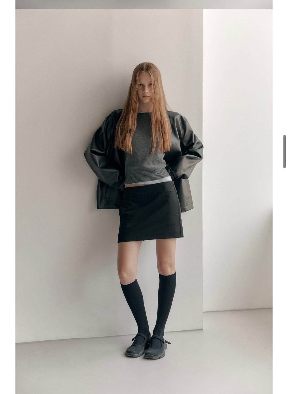 내일까지만 판매)로우클래식 가죽 자켓 상품이미지2