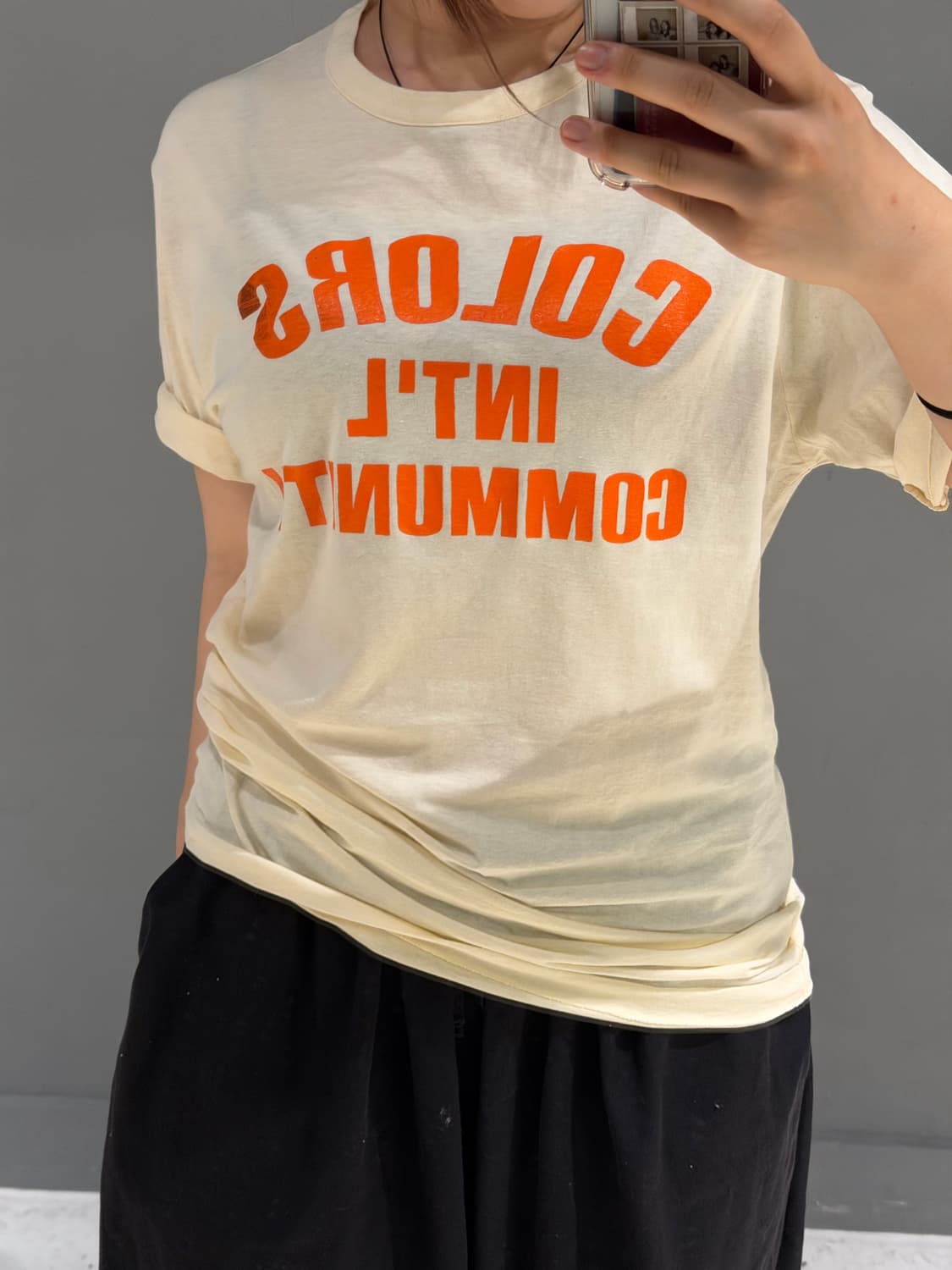 Benetton color point lettering top 상품이미지4