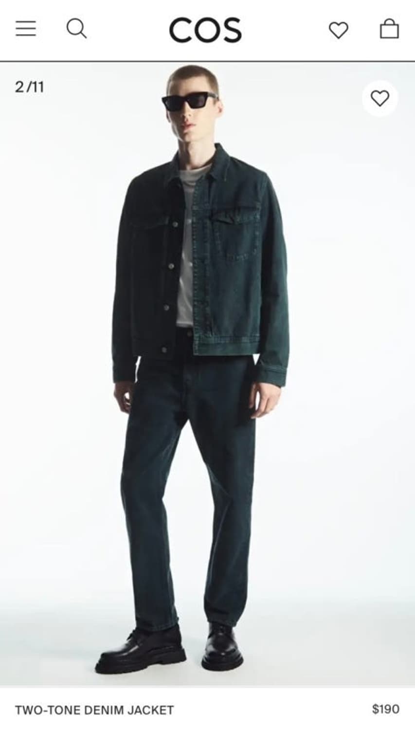 구매) 코스 투톤 데님 자켓 S 상품이미지2