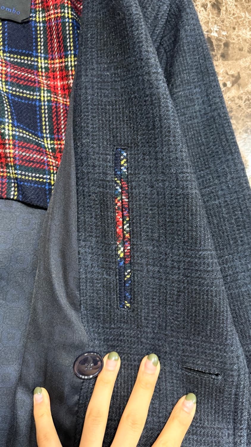 Massimo Piombo 모직 체크 남성 코트 48 상품이미지6