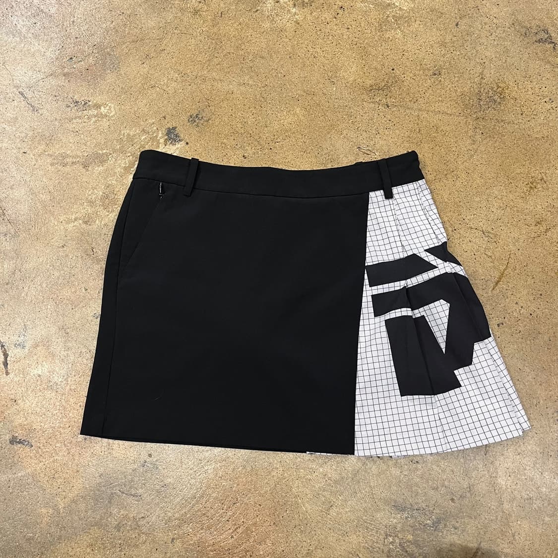 [정품/S] PXG 블랙 체크 패턴 스커트 b16 상품이미지3
