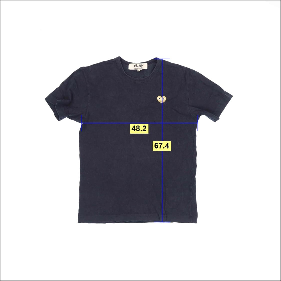 L 꼼데가르송 하트 와펜 반팔티 0413M 상품이미지5