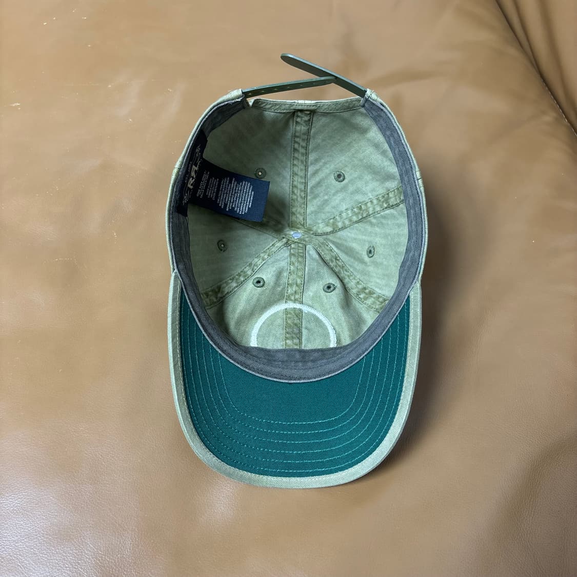 RRL 더블알엘 랄프로렌 폴로 윙로고 6패널 볼캡 모자 워시드 카키 상품이미지6