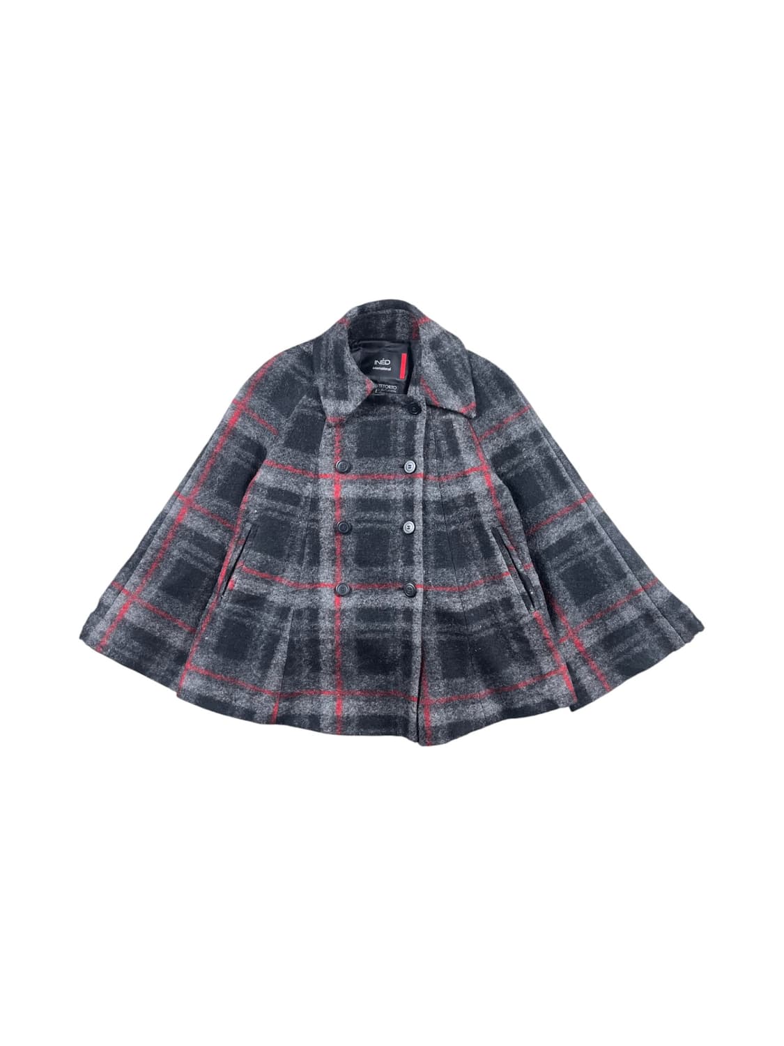 Vintage 체크 패턴 울 혼방 자켓  상품이미지1