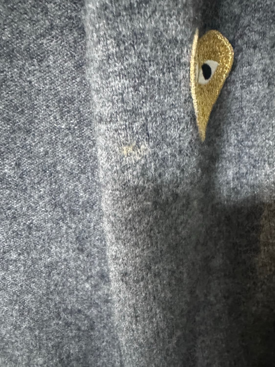 꼼데가르송 플레이 그레이 가디건 골드와펜 M 상품이미지3