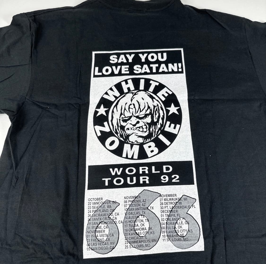 빈티지 화이트좀비 SAY YOU LOVE SATAN 롱슬리브 L 상품이미지5
