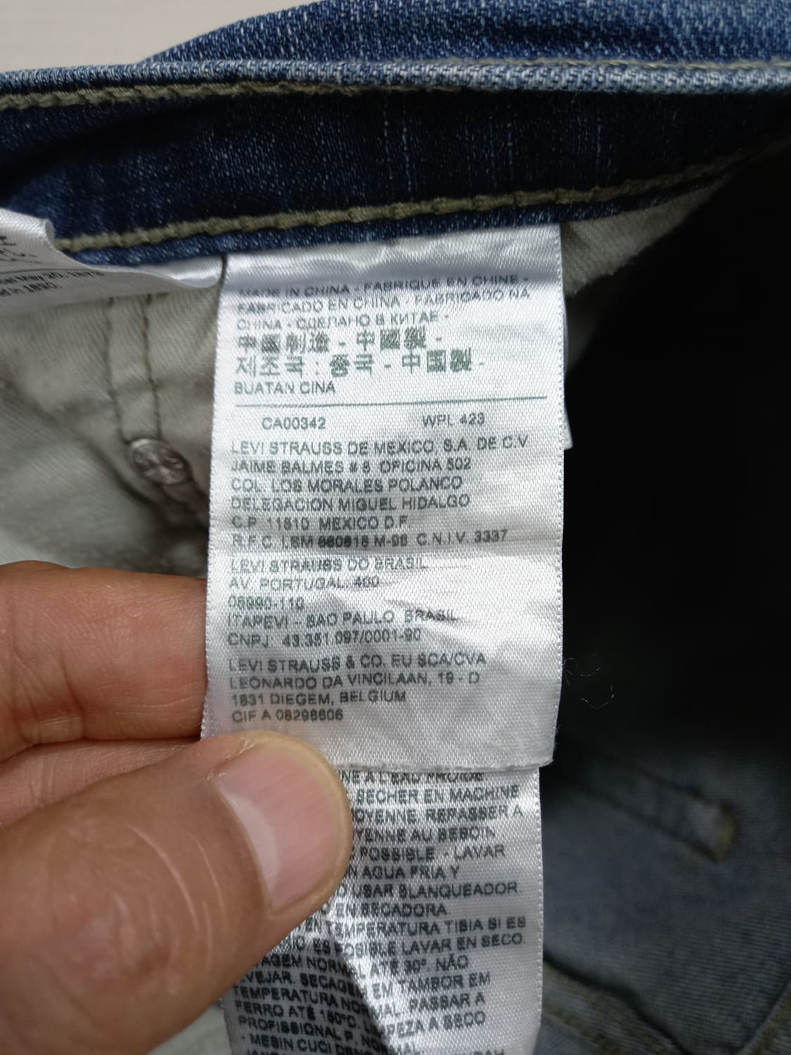 34 리바이스511 워싱 스판 슬림일자진 34-593 상품이미지8