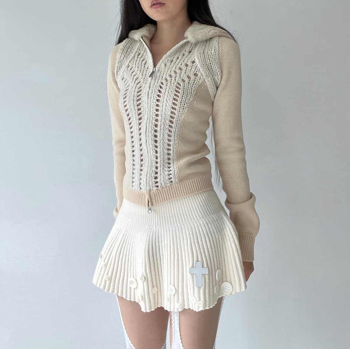 A/X fairy knit hoodie zip up 상품이미지1