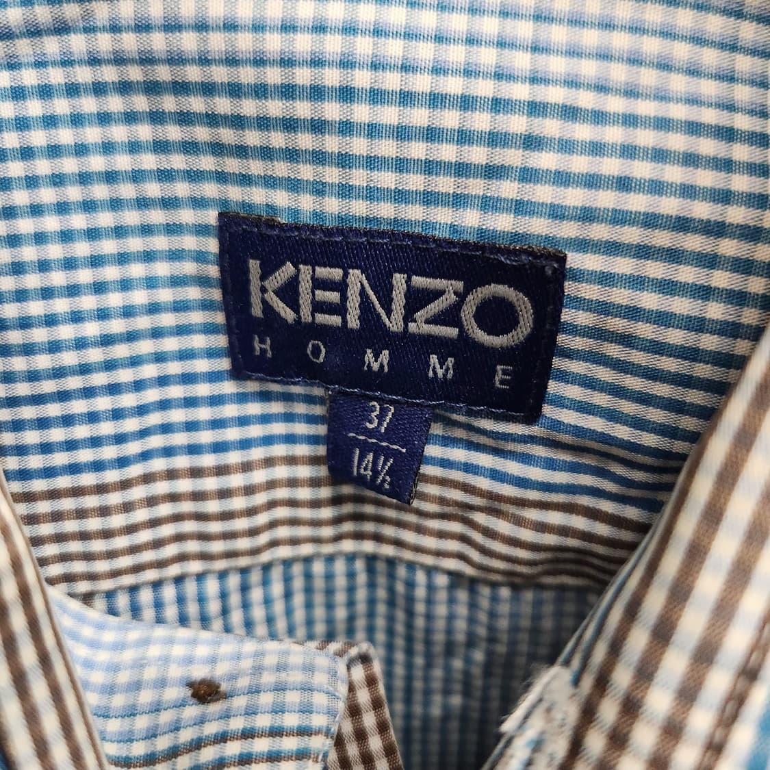 겐조옴므 깅엄체크 셔츠 37(M) 남여공용 상품이미지5
