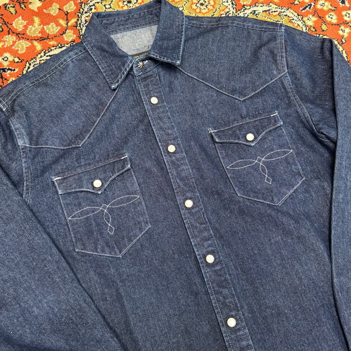 [L] 인디고 웨스턴 데님 셔츠 상품이미지3