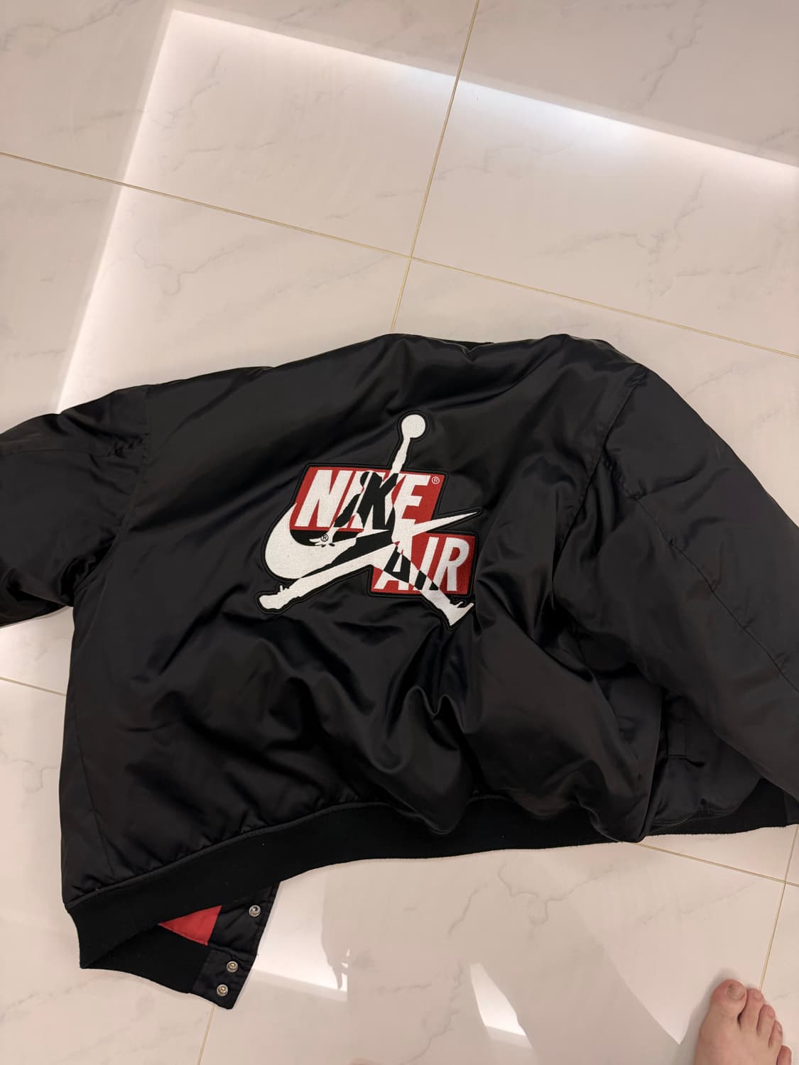 조던 블랙 봄버 자켓 NIKE AIR 패치 상품이미지2