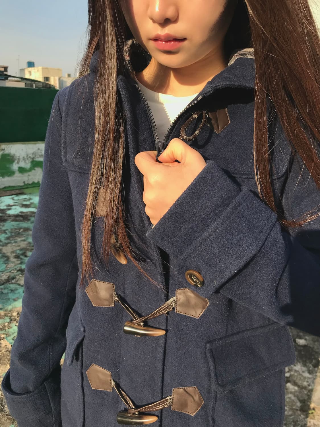 네이비 후디 떡볶이 코트  상품이미지5