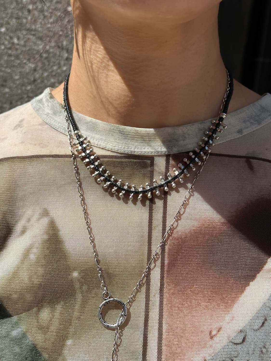 (Only1)1Spike Ball Wax Chain Karen Silve 상품이미지5