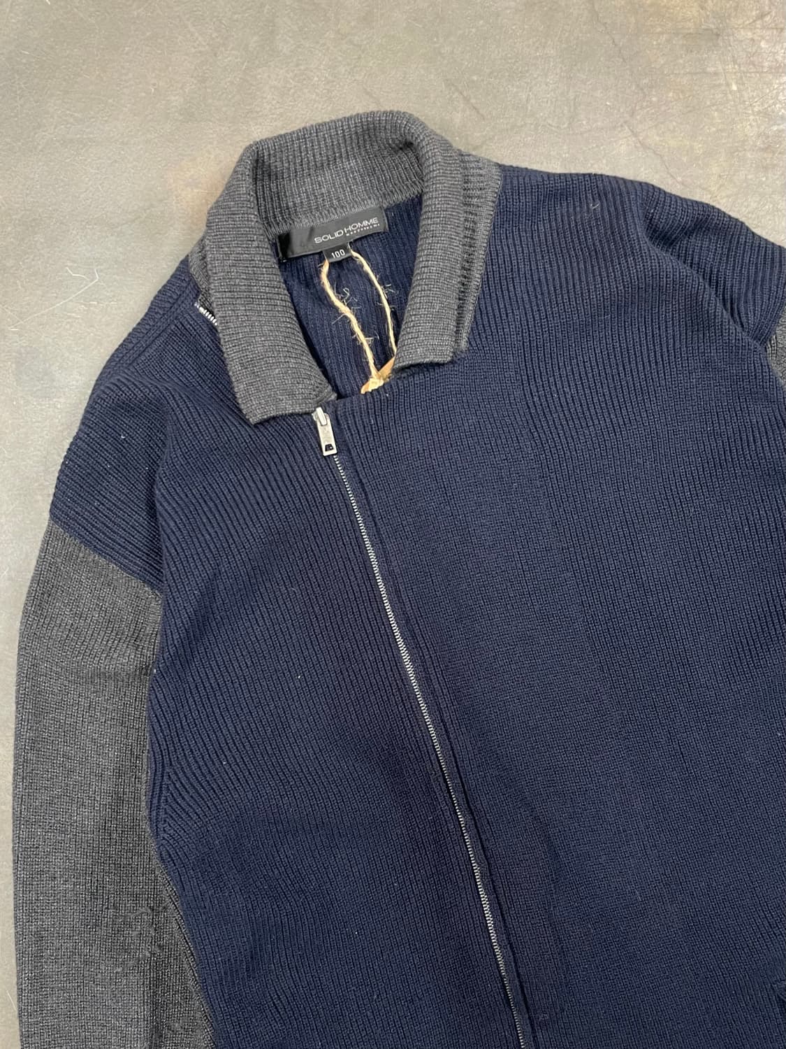 솔리드 옴므 니트 집업 상품이미지3