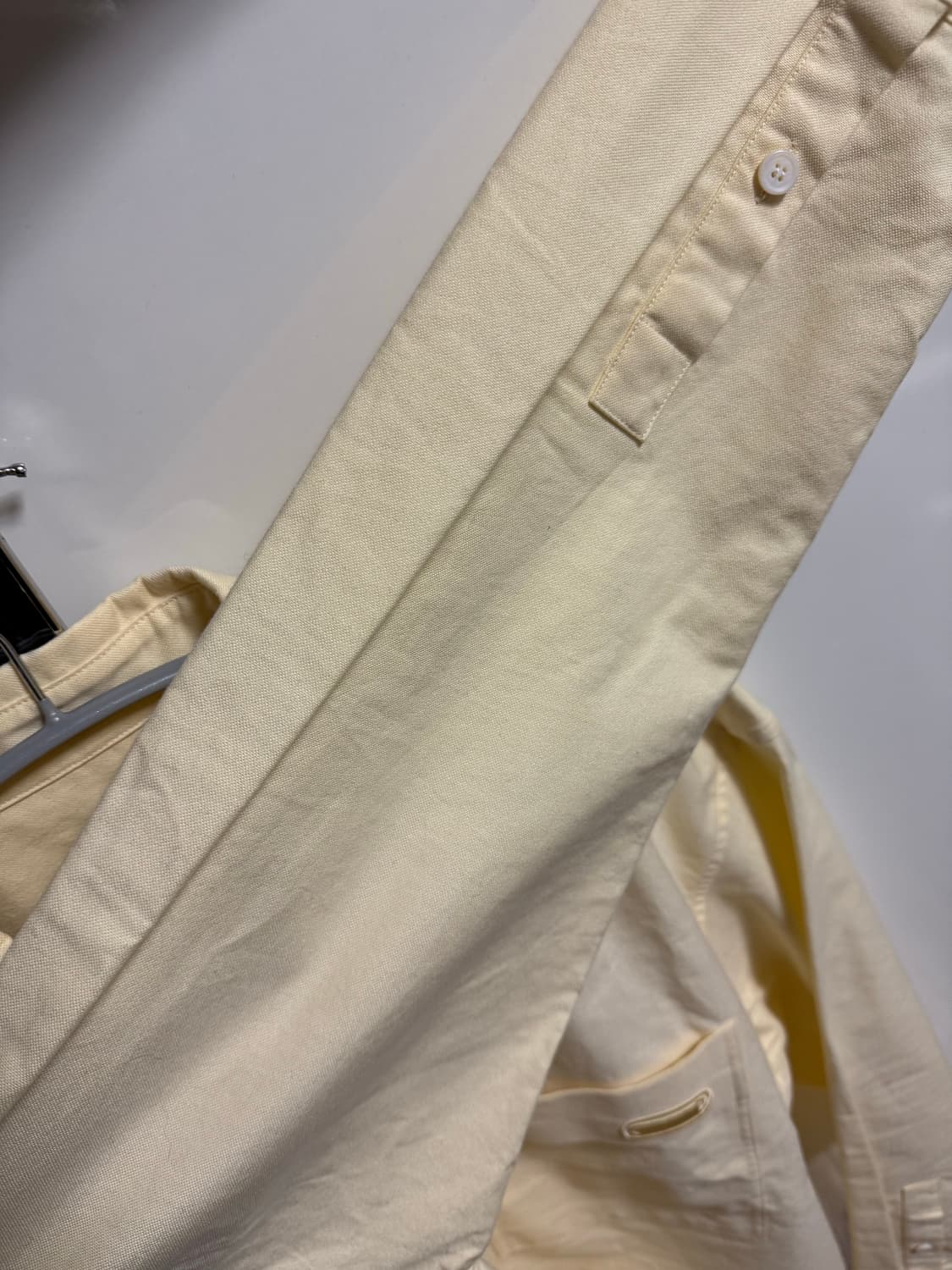 솔리드옴므 파스텔 옐로우 셔츠 상품이미지3