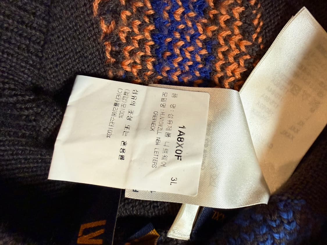 (3L)(XXL) 루이비통 NBA 레터스 크루넥 모카 국내백화점판 상품이미지4