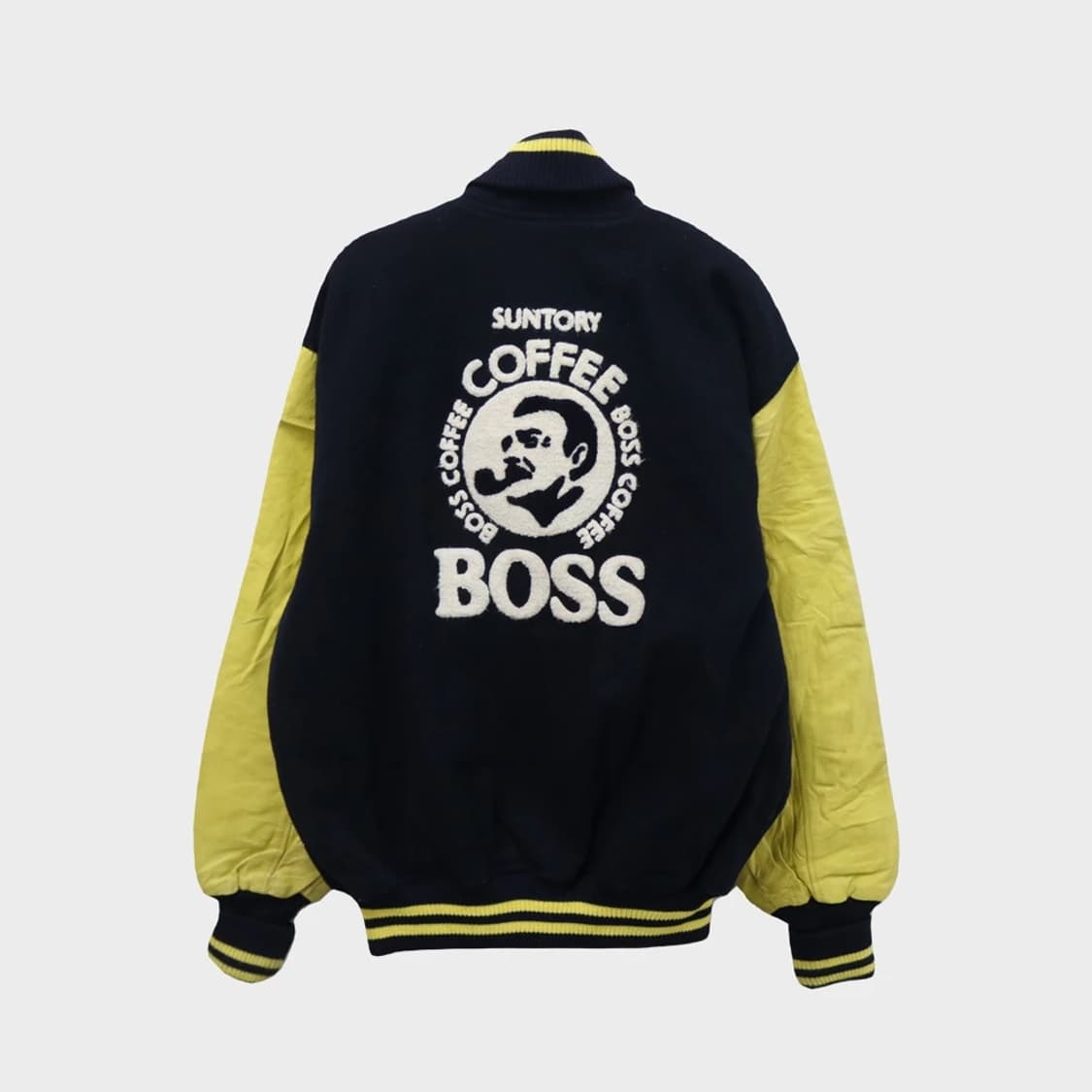 RARE SUNTORY 레더 울 야구 점퍼 61930 상품이미지2