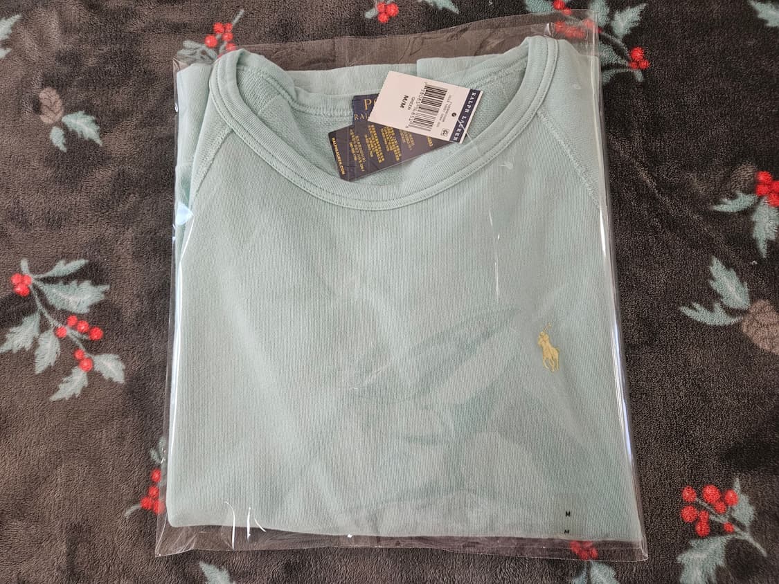 [해외M] 폴로 랄프 로렌 코튼 스파 테리 스웨트셔츠 민트 컬러 상품이미지5