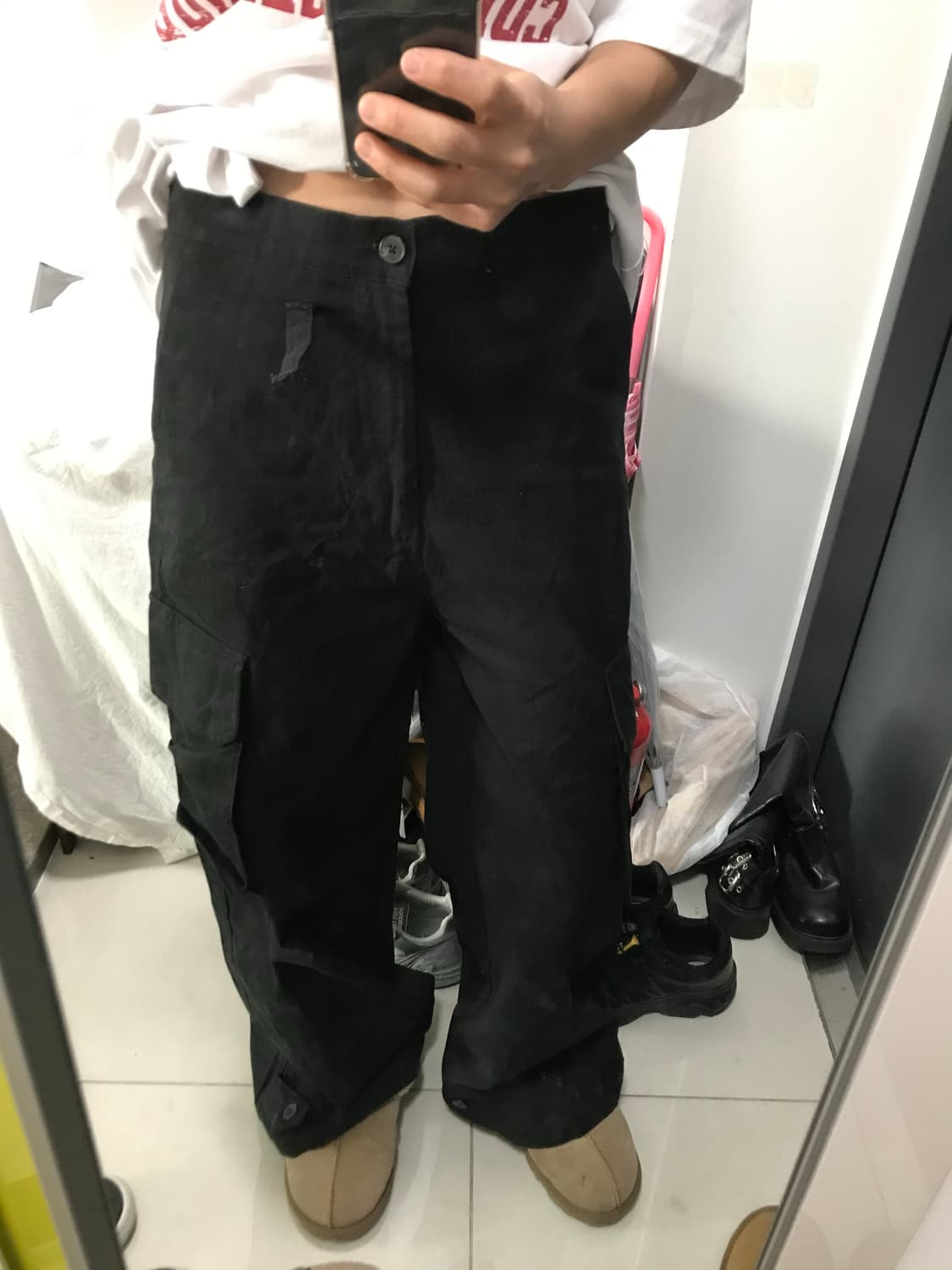 빈티지 와이드 카고 코튼팬츠 상품이미지8