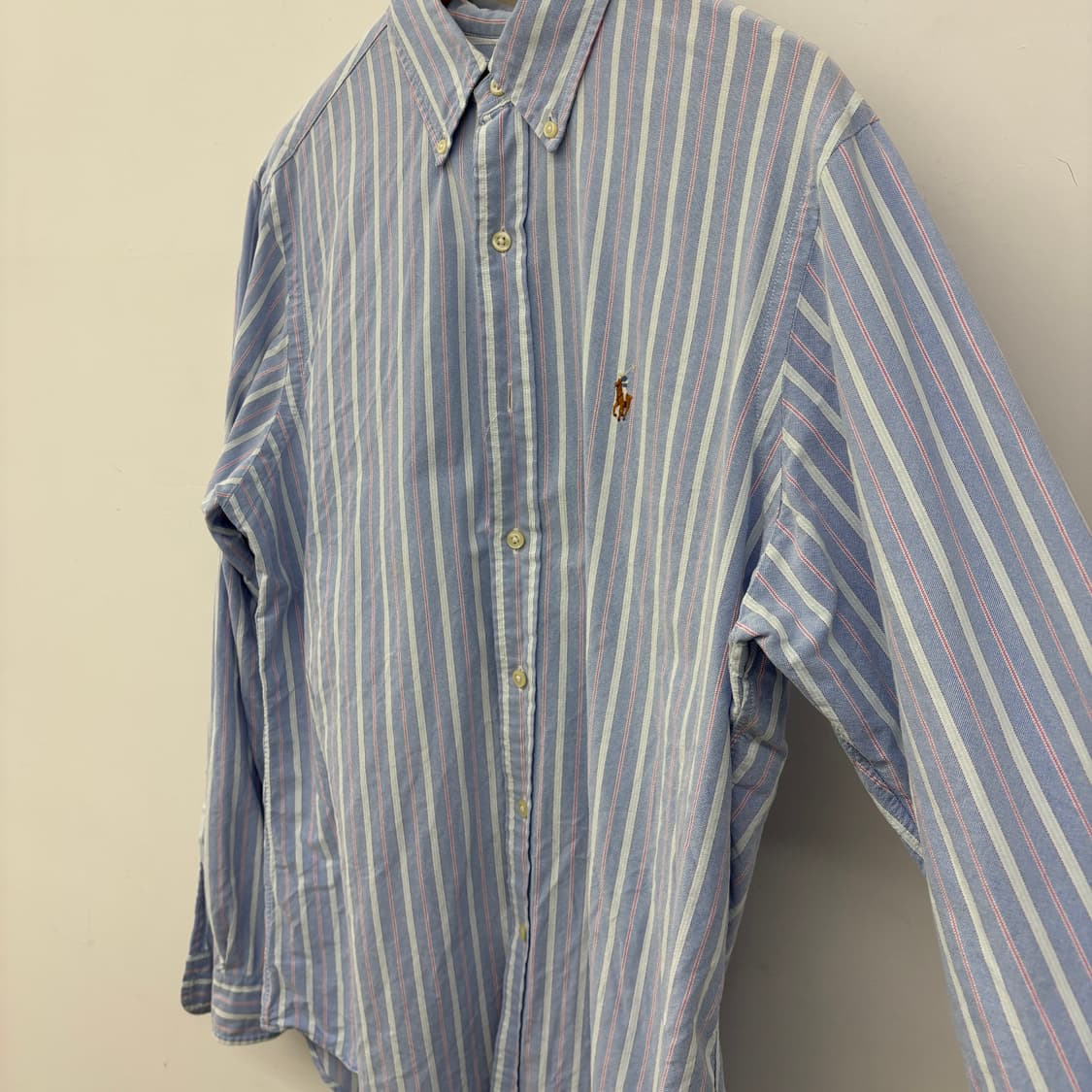 폴로 랄프로렌 스트라이프 셔츠 블루 남성 L 상품이미지3