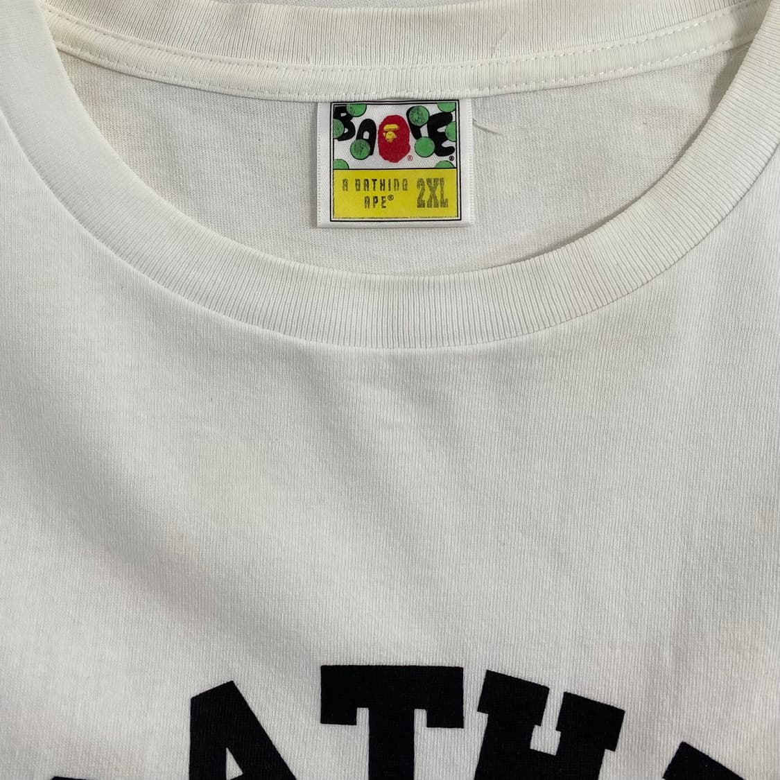 베이프 블루 카모 컬리지 반팔티 XXL 상품이미지5