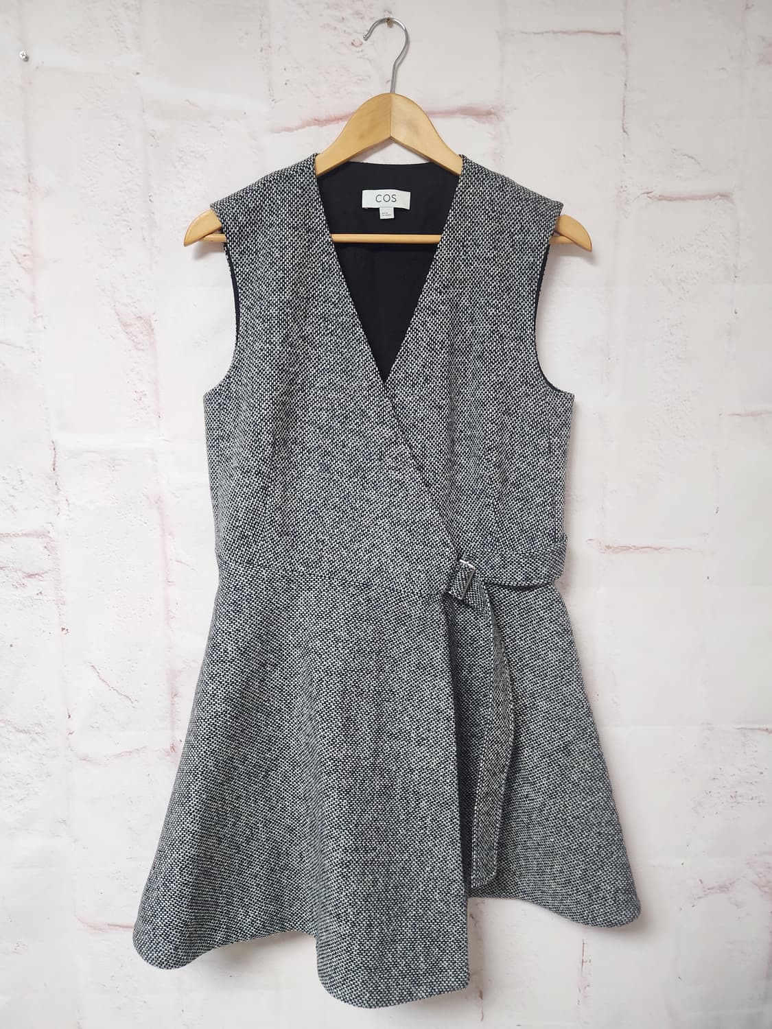 cos 트위드 미니랩 스타일 플레어 미디 원피스 상품이미지3