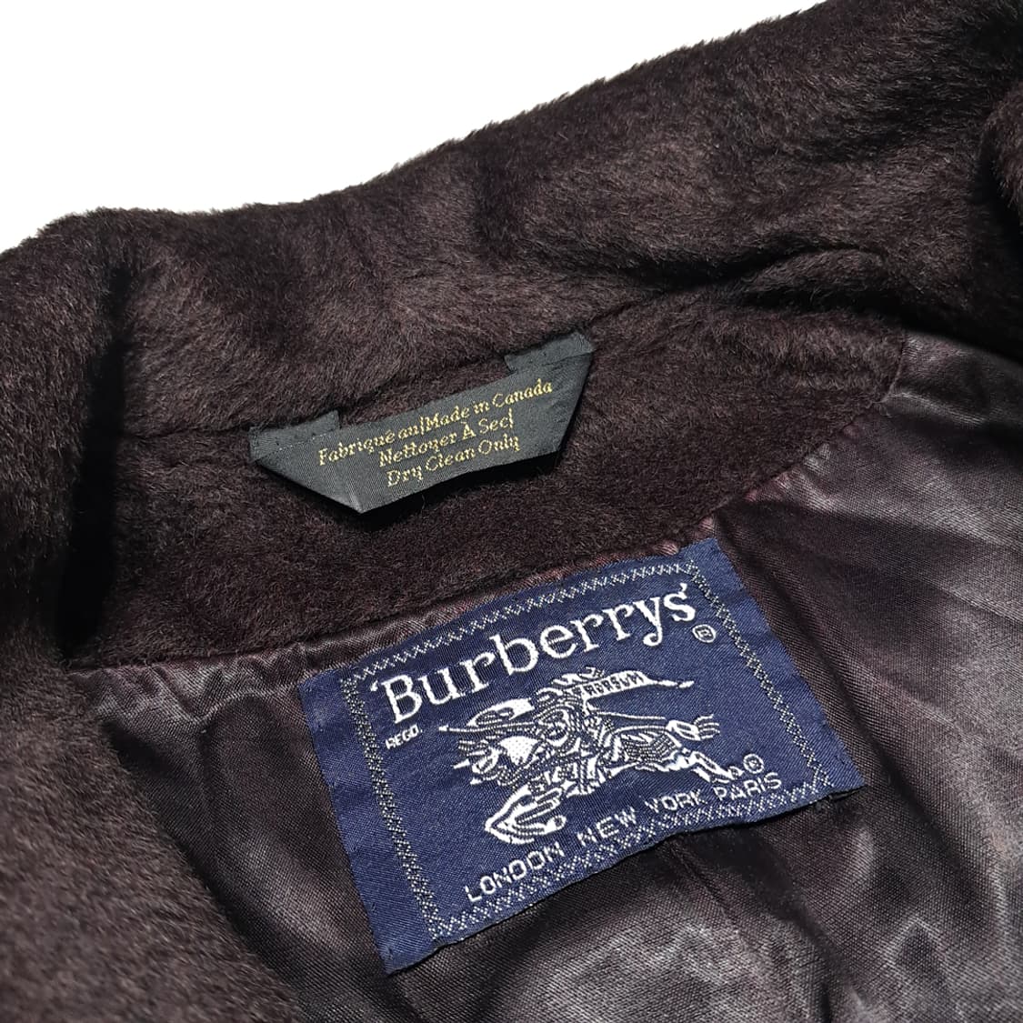 CN983W L 버버리 빈티지 다크브라운 모헤어 울 롱코트 상품이미지4