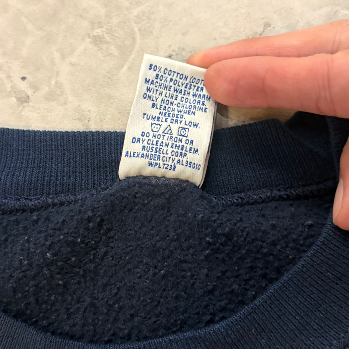 [L] 러셀 스웻 셔츠 맨투맨 네이비 USA 상품이미지7
