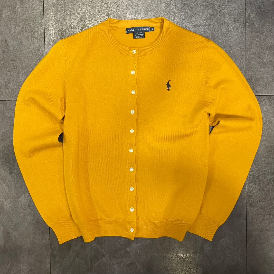 [IM] polo 폴로랄프로렌 꽈배기 머스타드 가디건 니트 상품이미지2