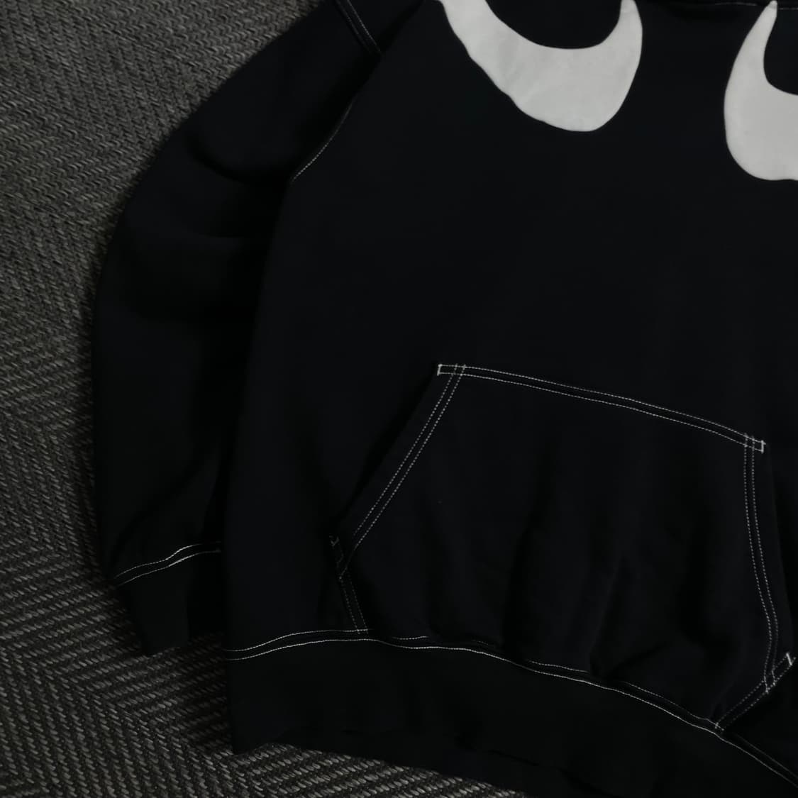 나이키 신형 더블 스우시 블랙 후드 티셔츠y 4124 상품이미지4