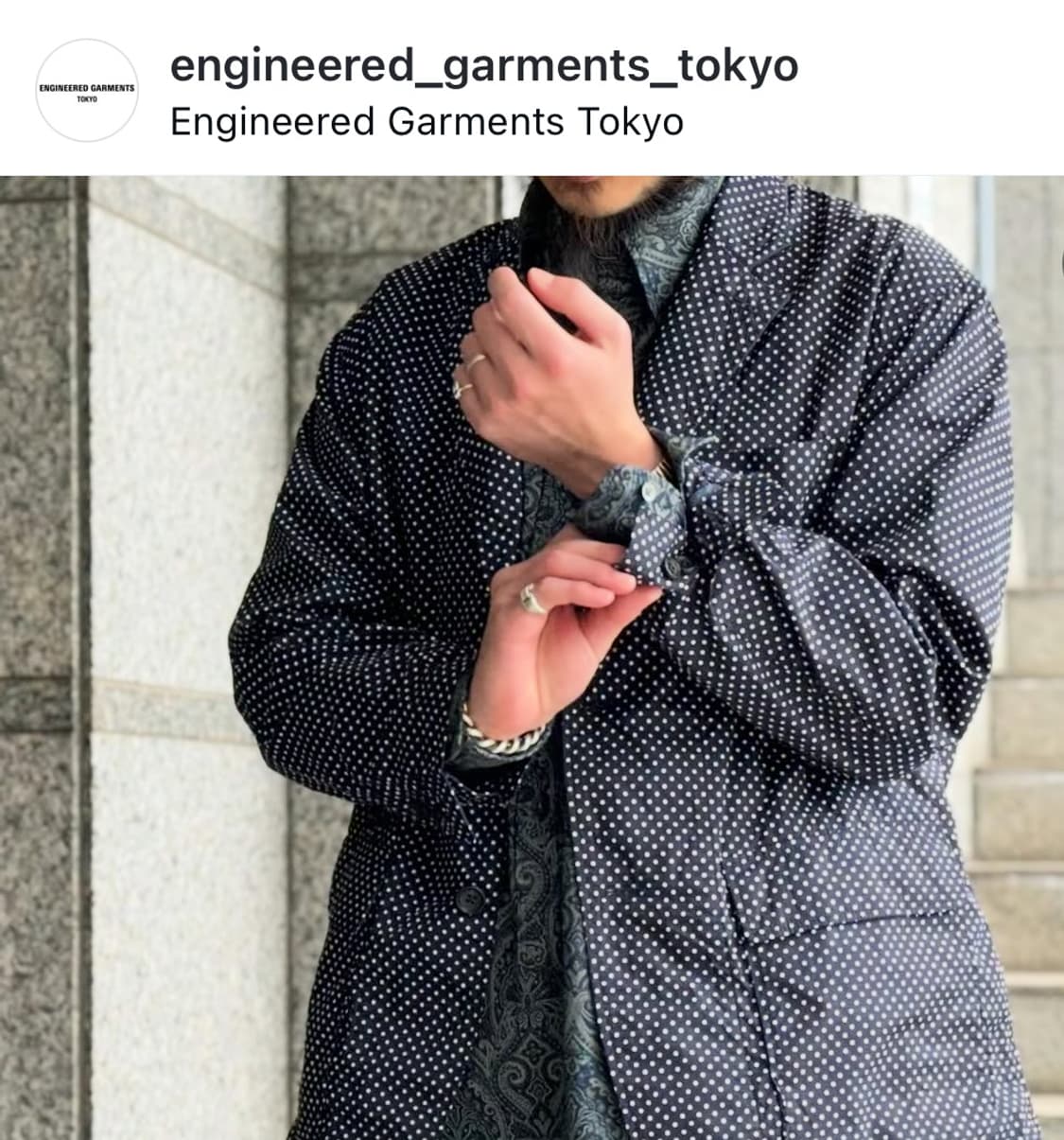 엔지니어드가먼츠 네펜테스별주 폴카도트 로이터자켓 L 상품이미지1