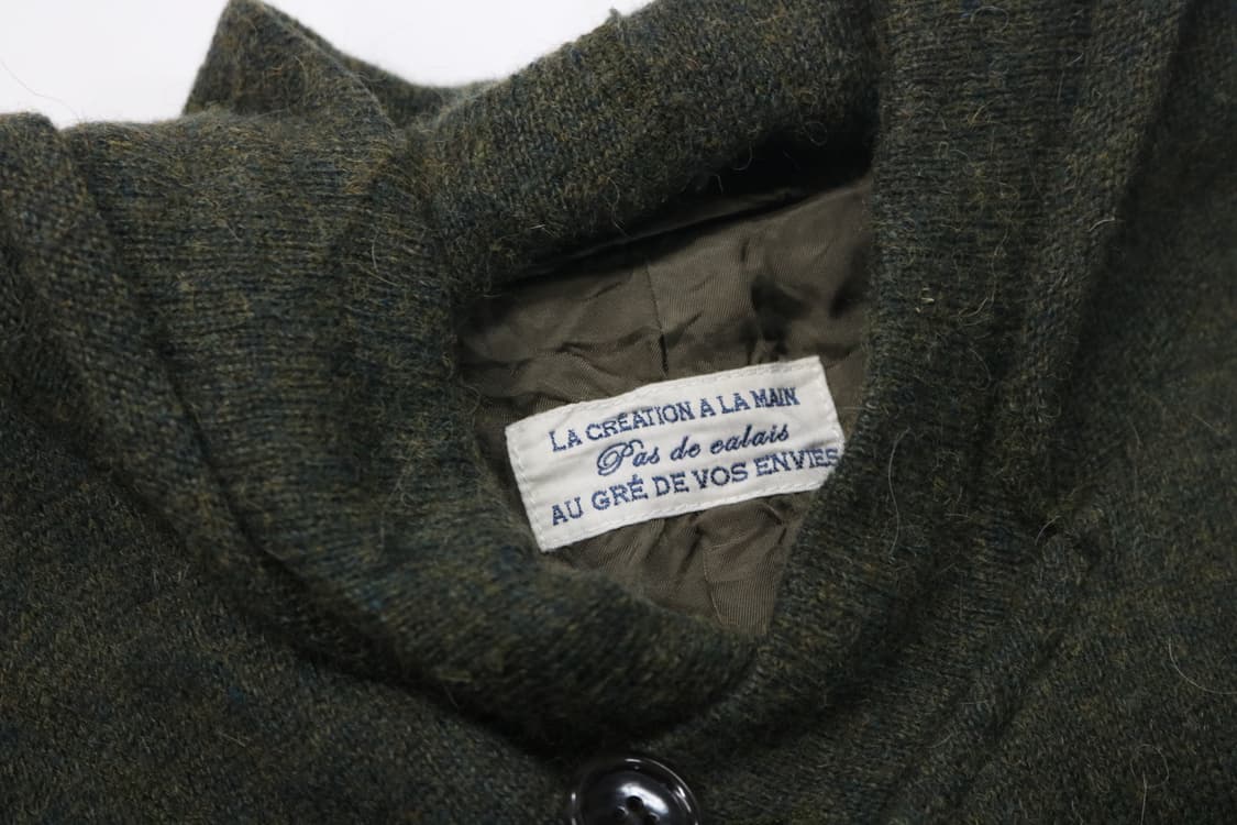 Pas de calais 파드칼레 빈티지 울 린넨 혼방 숄칼라 롱 가디건 상품이미지5