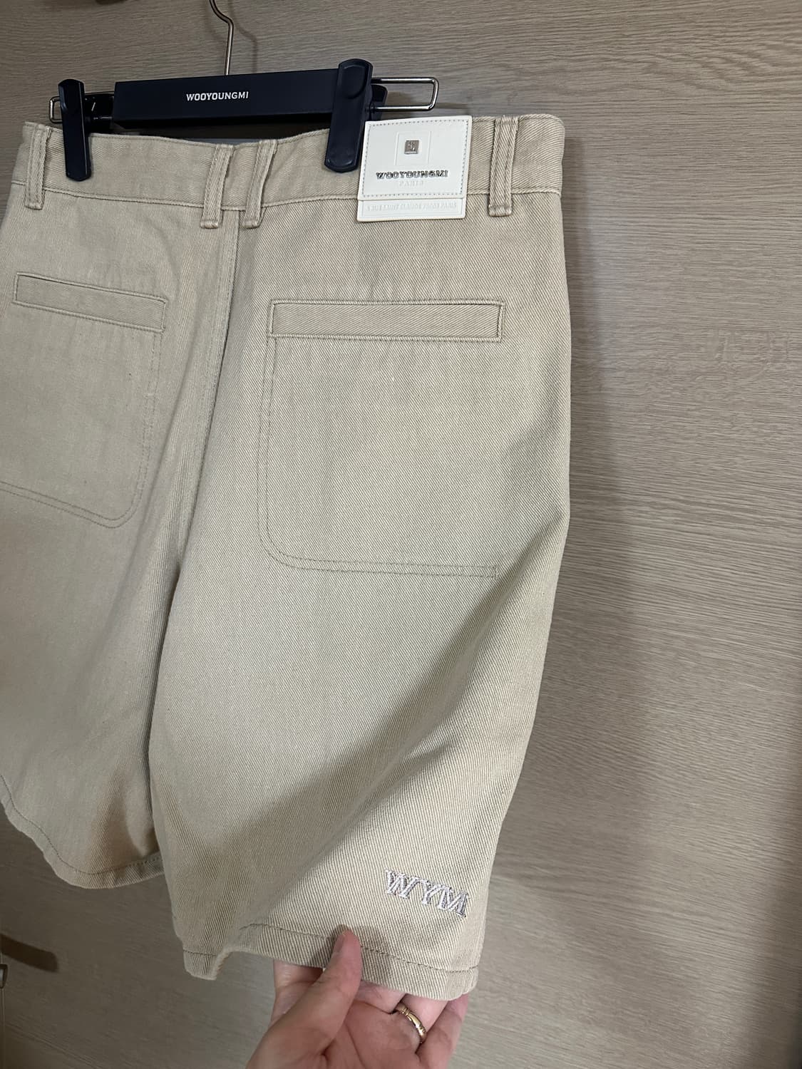 [48]우영미 23SS 데님 반바지 베이지 상품이미지4