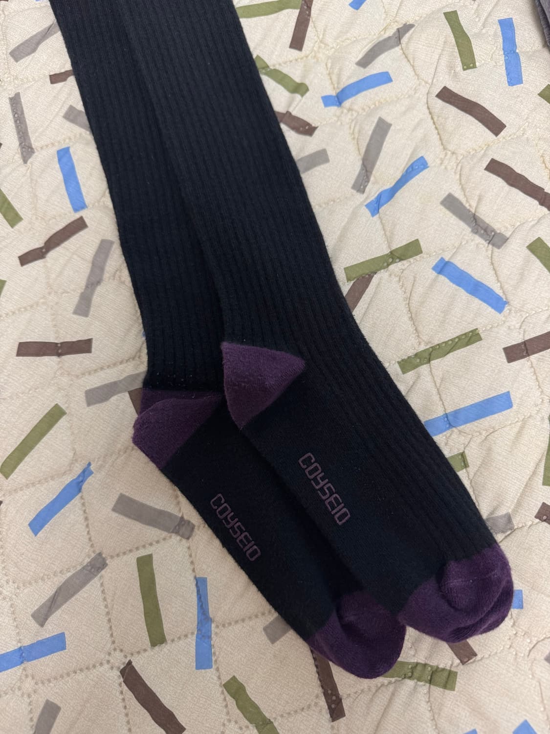 코이세이오 플라워 로고 니삭스 블랙 상품이미지5