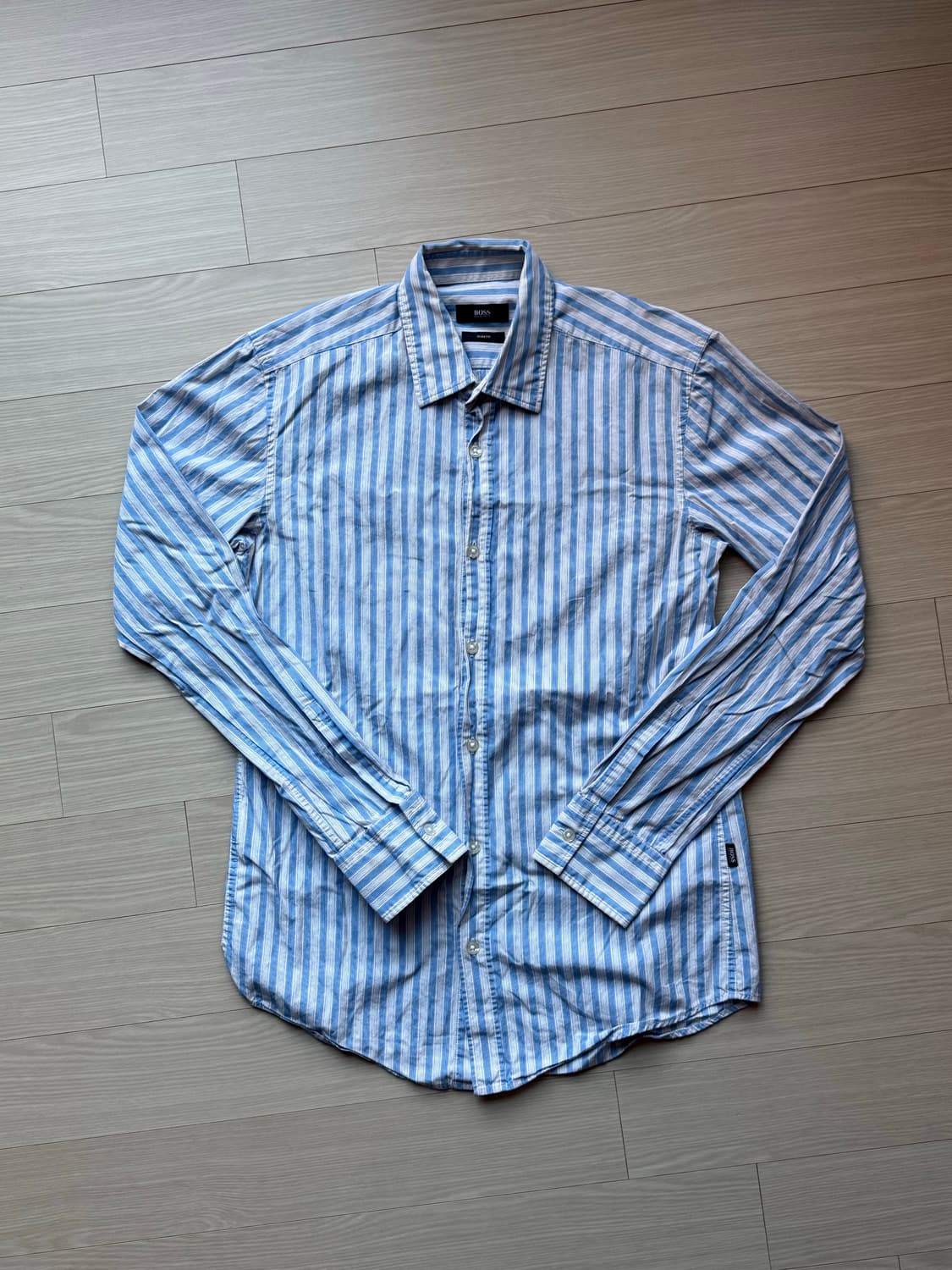 [S] 보스 휴고보스 슬림핏 블루 스트라이프 셔츠 상품이미지1