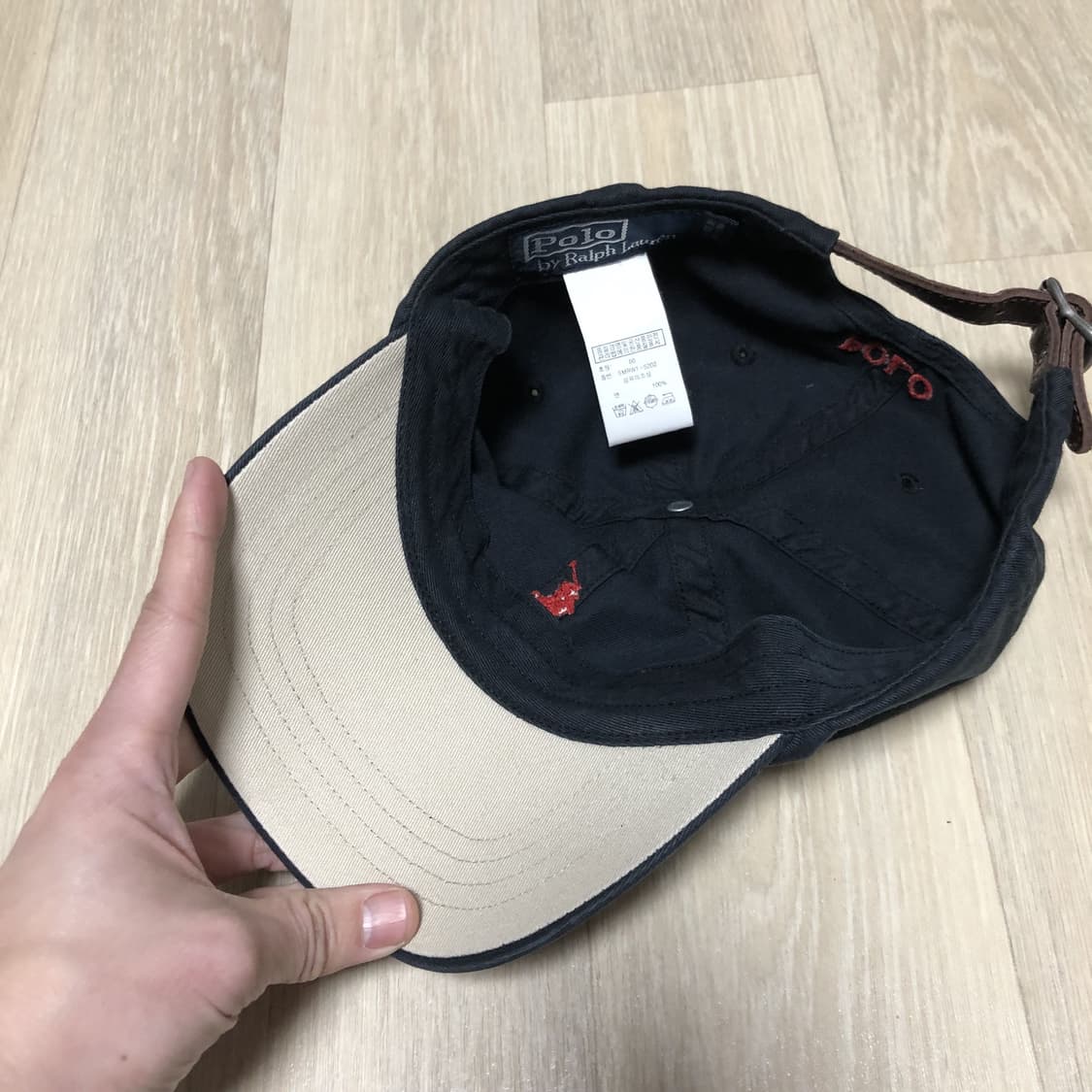 (ONE SIZE) 90's 폴로 랄프로렌 POLO 레더 스트랩 볼캡 상품이미지2