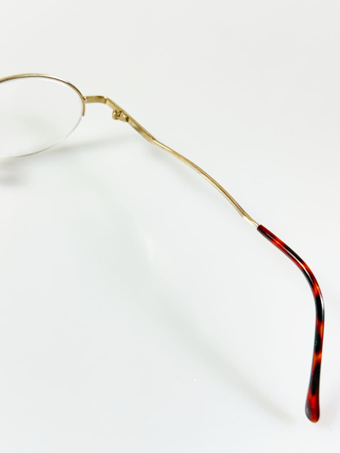 G.ABERizo 골드 오벌 반무테 메탈 빈티지 안경 상품이미지6