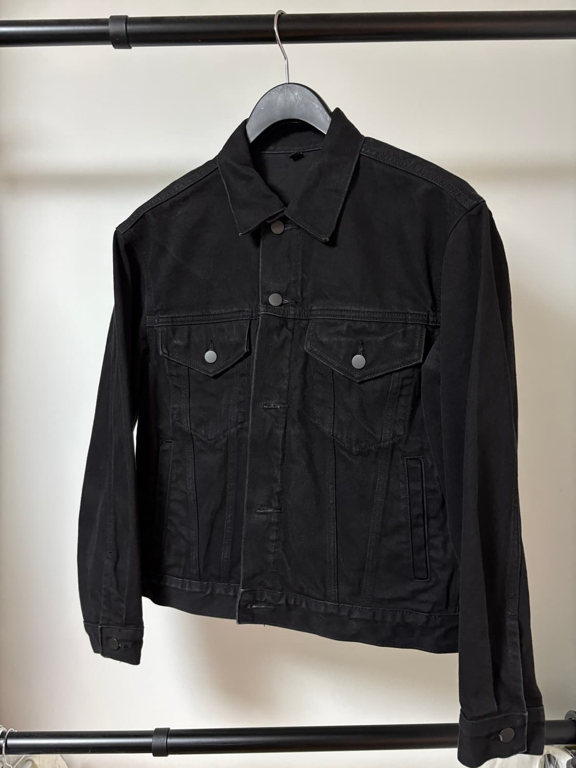 Gu 데님 트러커 자켓 블랙 상품이미지2