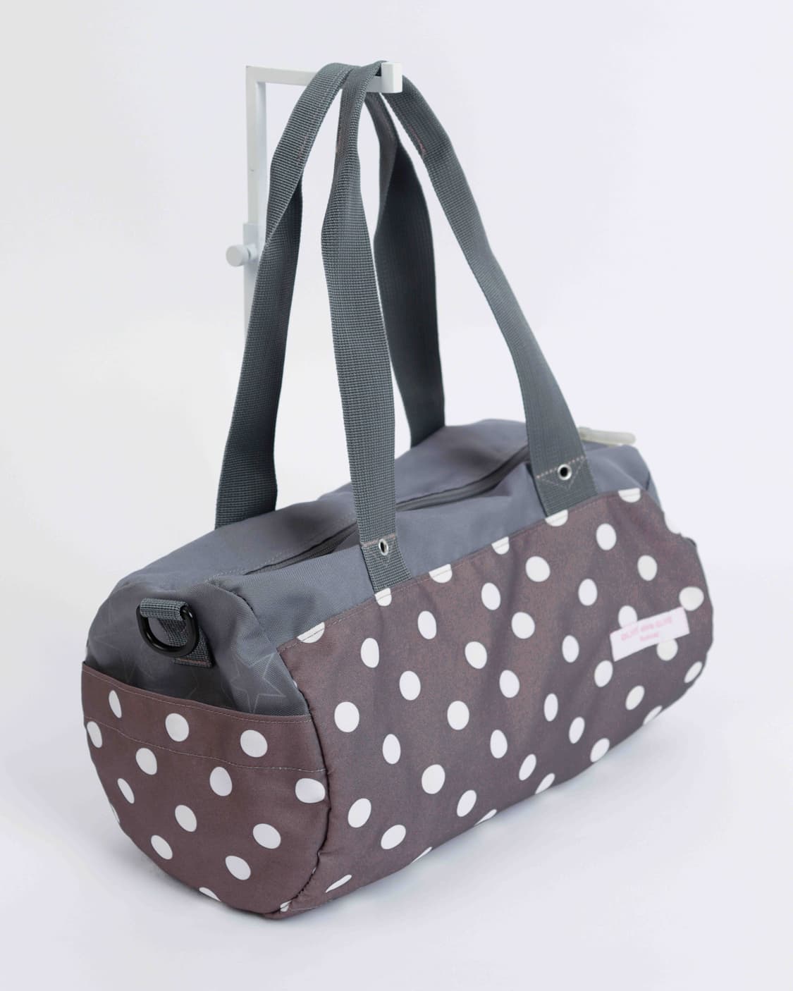 [OLIVE des OLIVE] 그레이 × 브라운 폴카도트 보스턴백 상품이미지8