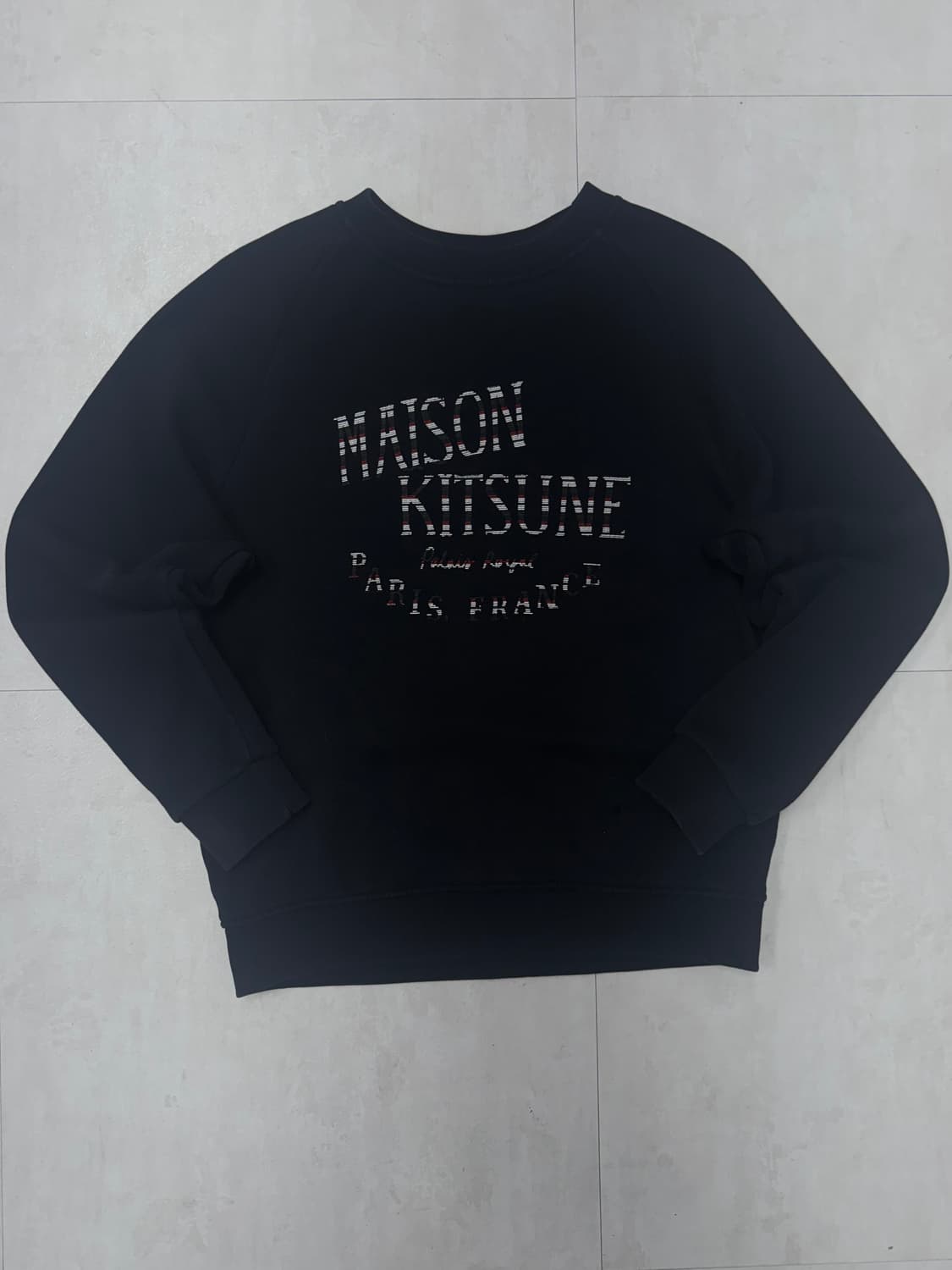 •메종 키츠네 블랙 맨투맨 상품이미지1