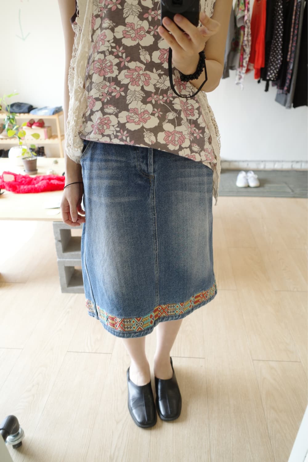 ethnic denim skirt   상품이미지3